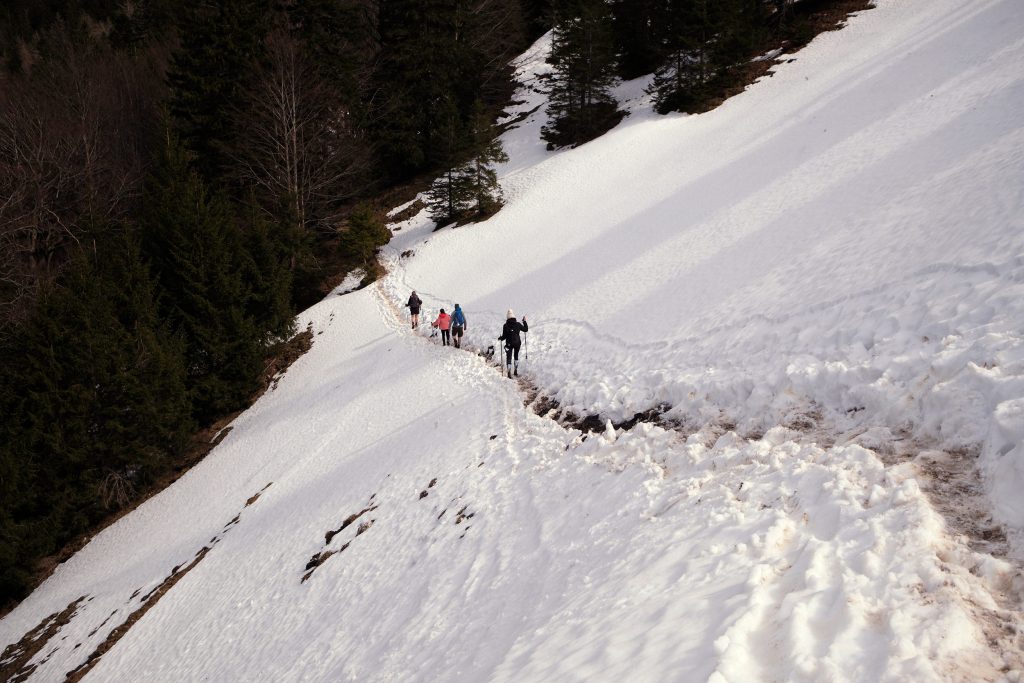 Bayern Kampenwand Chiemsee Wandern Gipfel Winter